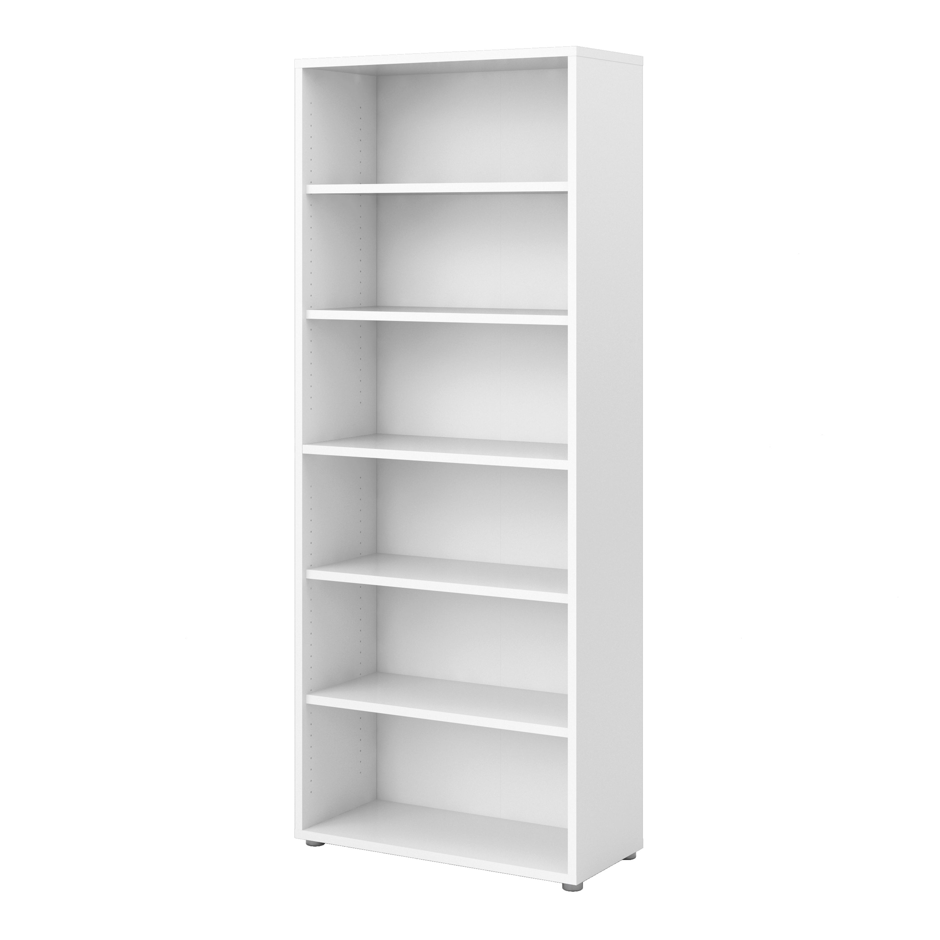 Prima Bookcase 5 Shelves in White – FTG, view 3
