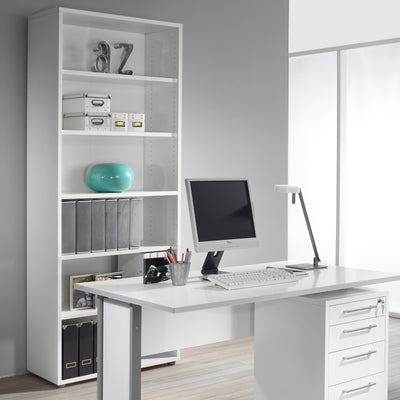 Prima Bookcase 5 Shelves in White – FTG, view 5