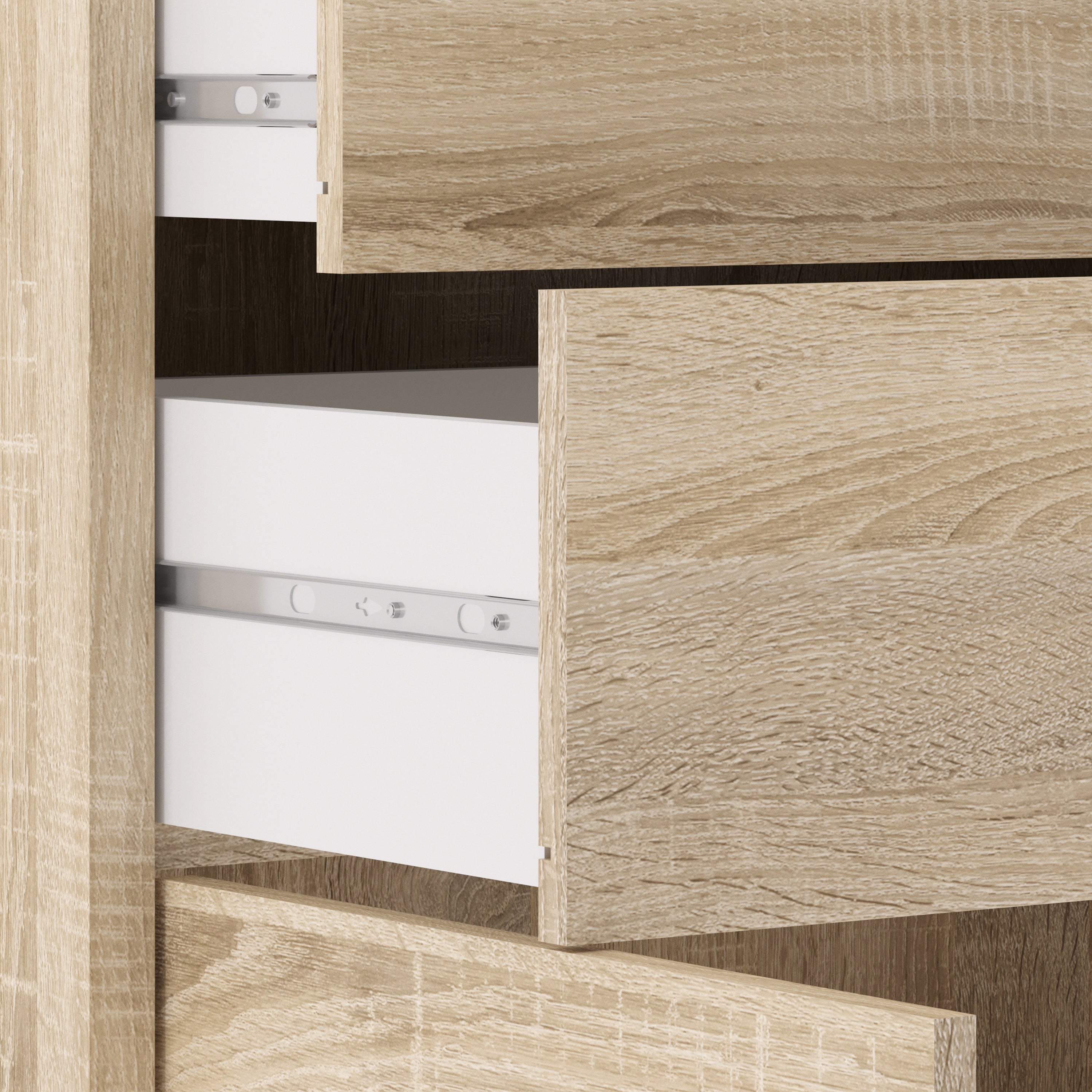 Prima Bookcase 1 Shelf with 2 Drawers 2 Doors in Oak – FTG, view 7