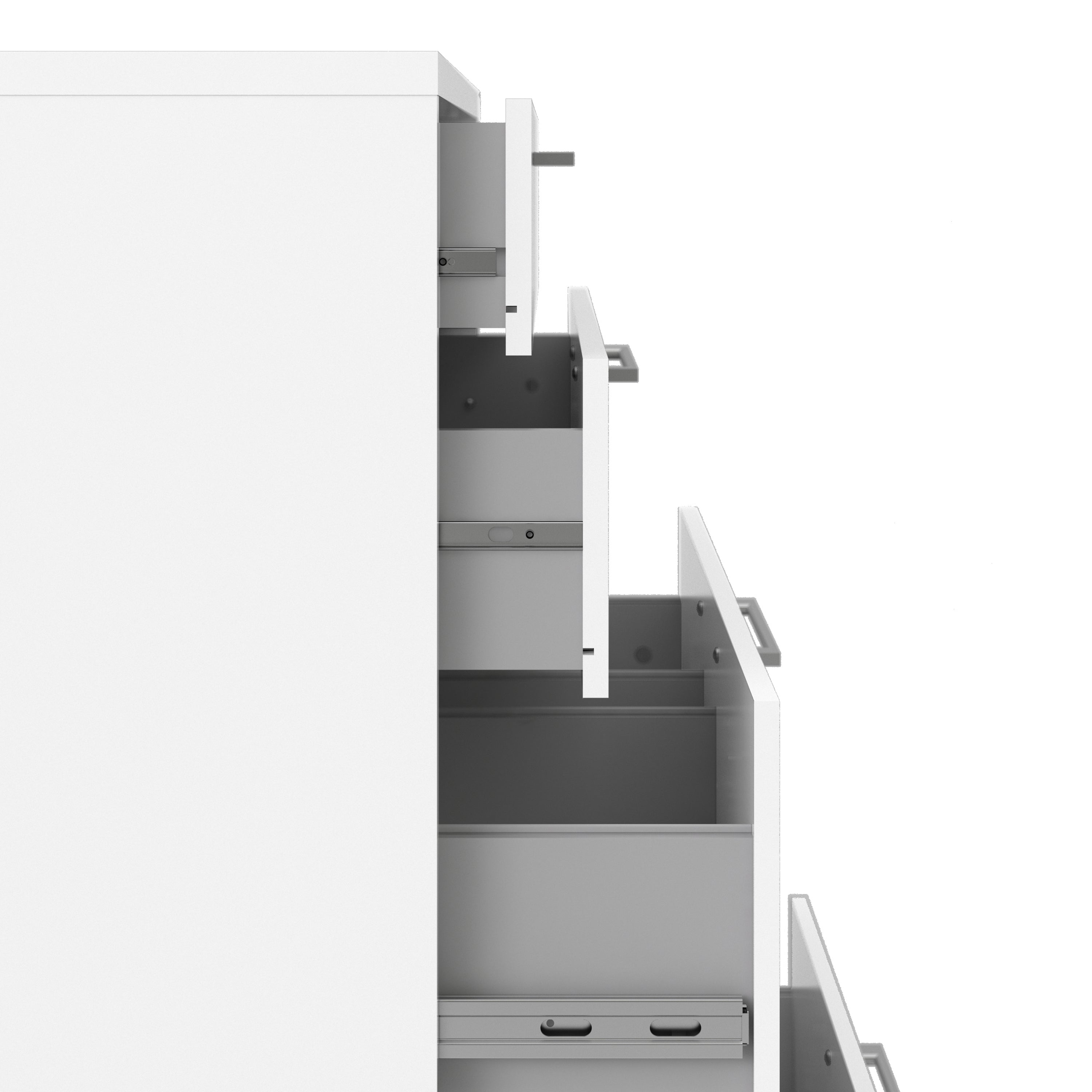 Prima Office Storage with 2 Drawers 2 File Drawers In White – FTG, view 10