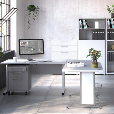 Prima Office Storage with 2 Drawers 2 File Drawers In White – FTG, view 5