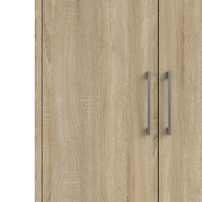 Prima Bookcase 2 Shelves with 2 Doors in Oak – FTG, view 7