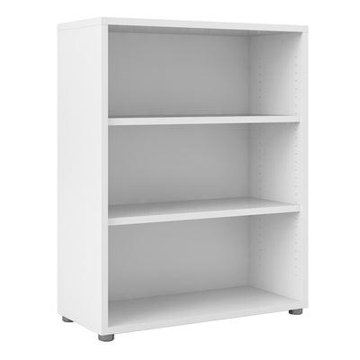 Prima Bookcase 2 Shelves in White – FTG
