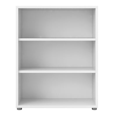 Prima Bookcase 2 Shelves in White – FTG, view 2