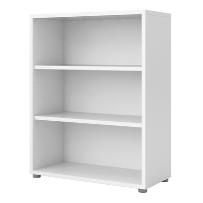 Prima Bookcase 2 Shelves in White – FTG, view 3