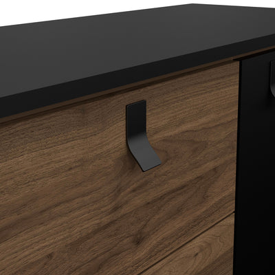 Ry Sideboard 2 Doors 2 Drawers in Matt Black Walnut – FTG, view 8