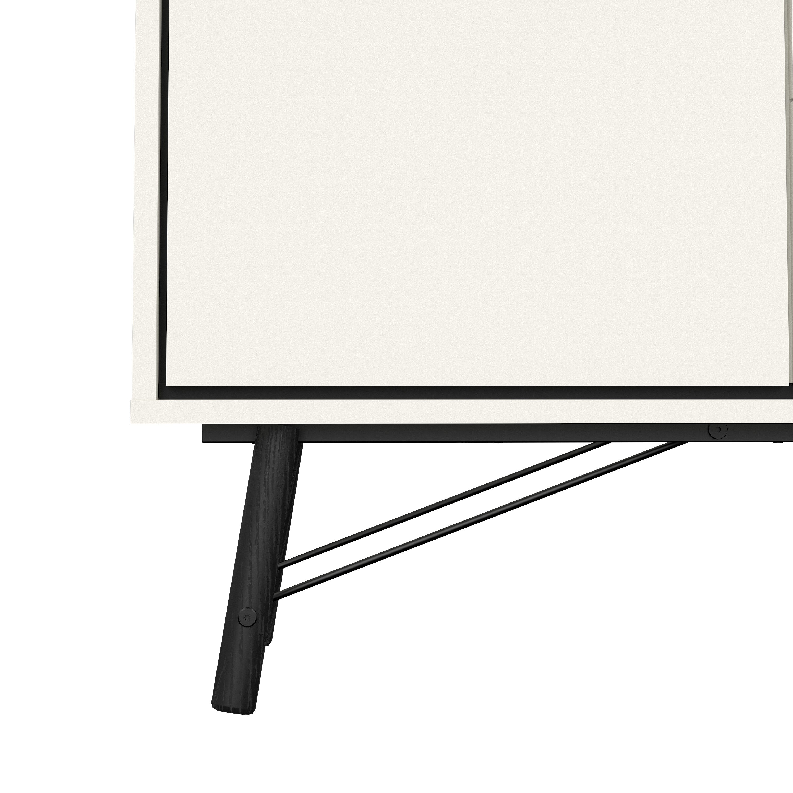Ry Sideboard with 1 Door 2 Drawers in Matt White – FTG, view 10