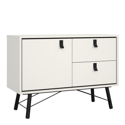 Ry Sideboard with 1 Door 2 Drawers in Matt White – FTG
