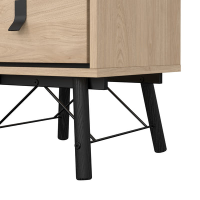 Ry Bedside Cabinet 2 Drawer Jackson Hickory Oak – FTG, view 10