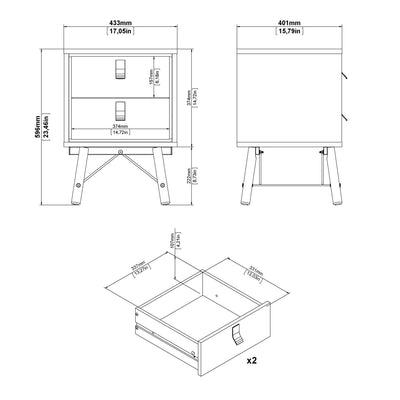 Ry Package - Wardrobe 3 Doors + 3 Drawers + Double chest 6 Drawers + Bedside Cabinet 2 Drawers in Matt Black Walnut – FTG…