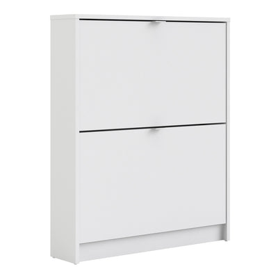 Shoes Shoe Cabinet 2 Flip Down Doors and 1 layer in White – FTG