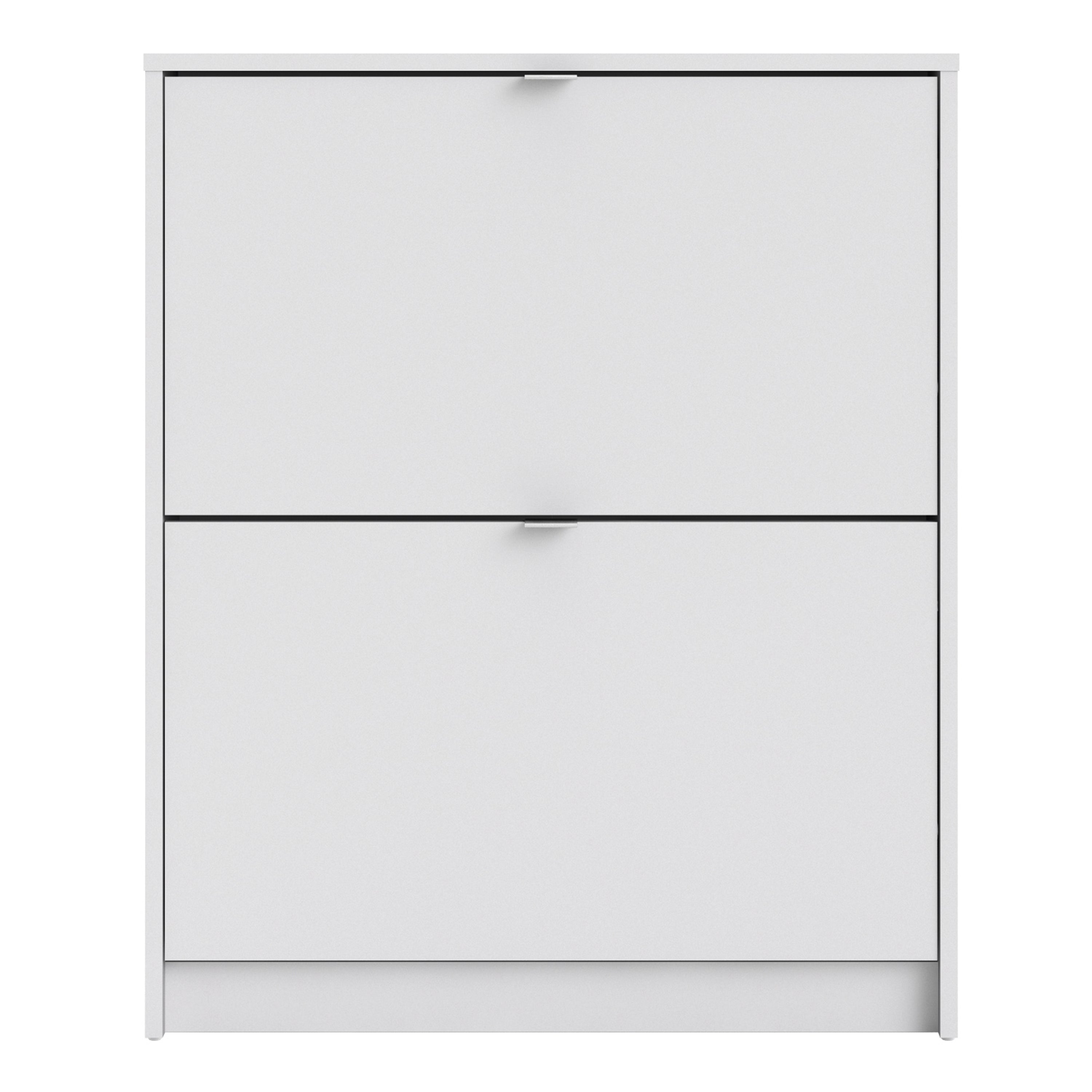 Shoes Shoe Cabinet 2 Flip Down Doors and 1 layer in White – FTG, view 2
