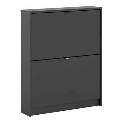 Shoes Shoe Cabinet 2 Flip Down Doors and 1 layer in Matt Black – FTG