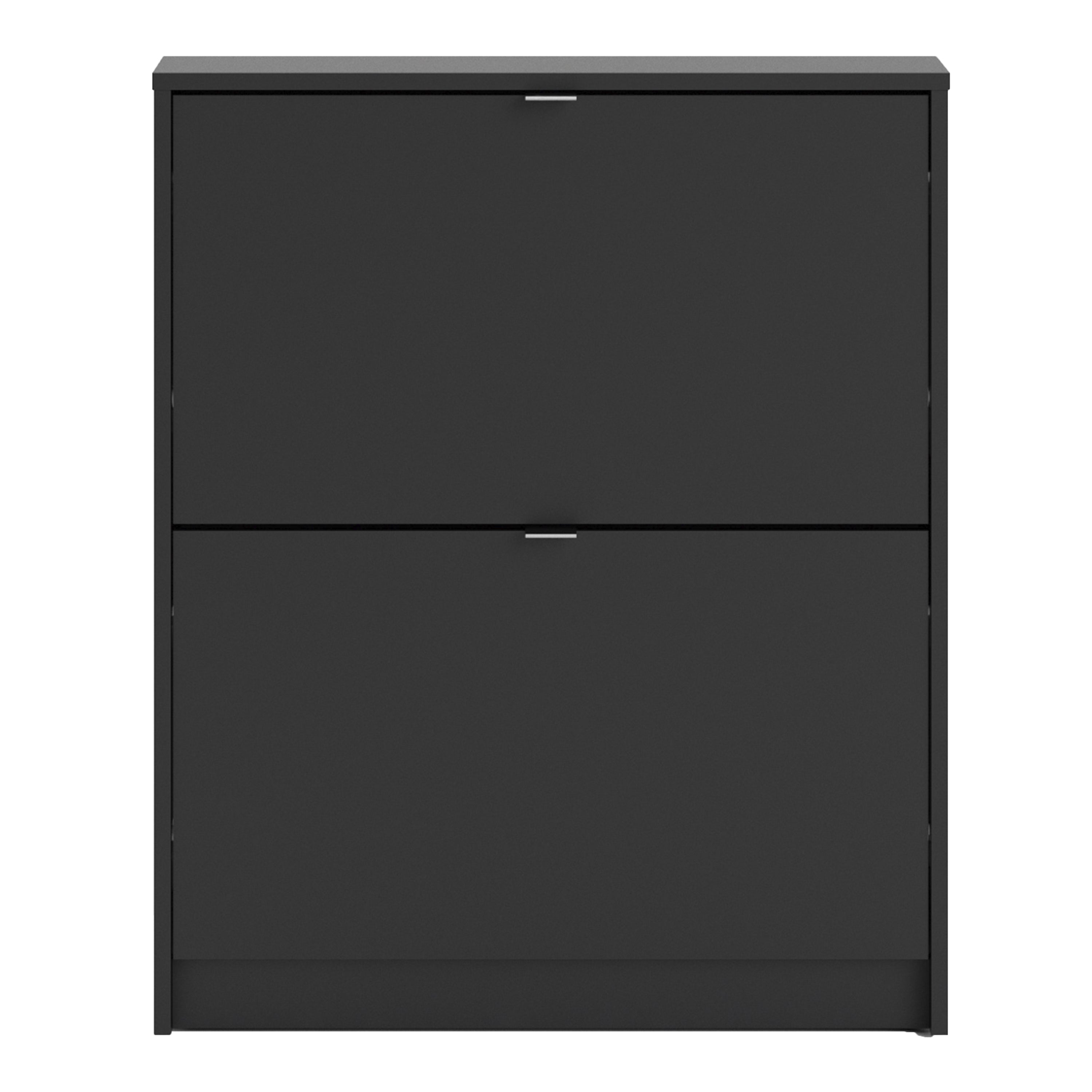 Shoes Shoe Cabinet 2 Flip Down Doors and 1 layer in Matt Black – FTG, view 2