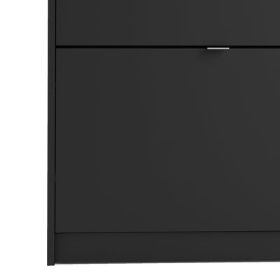 Shoes Shoe Cabinet 3 Flip Down Doors and 1 layer in Matt Black – FTG, view 10