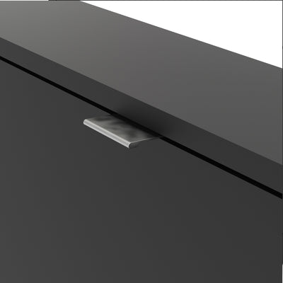 Shoes Shoe Cabinet 3 Flip Down Doors and 1 layer in Matt Black – FTG, view 9