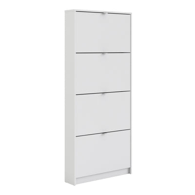 Shoes Shoe Cabinet 4 Flip Down Doors and 1 layer in White – FTG