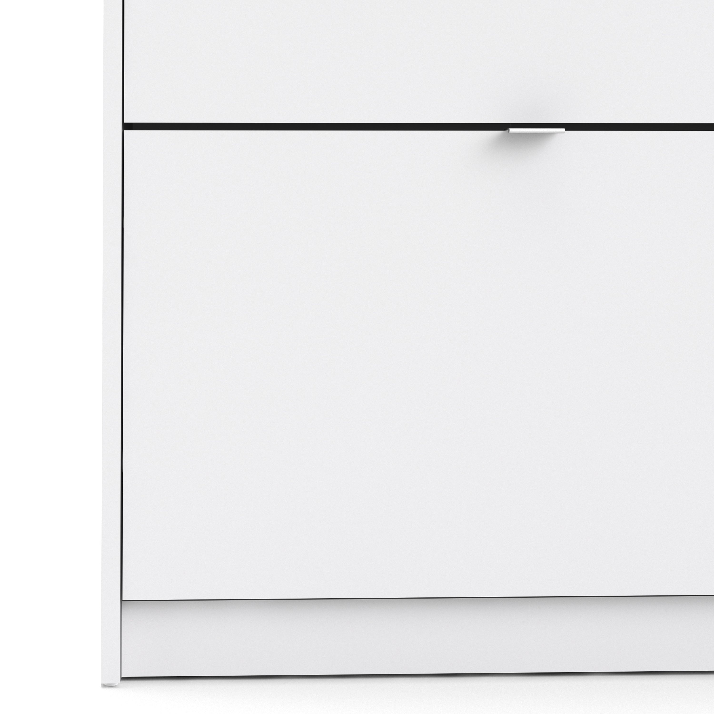 Shoes Shoe Cabinet 4 Flip Down Doors and 1 layer in White – FTG, view 6