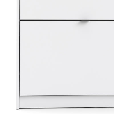 Shoes Shoe Cabinet 4 Flip Down Doors and 1 layer in White – FTG, view 6