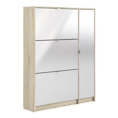 Shoes Shoe Cabinet 3 Flip Down Doors and 2 layers 1 Door Oak structure – FTG