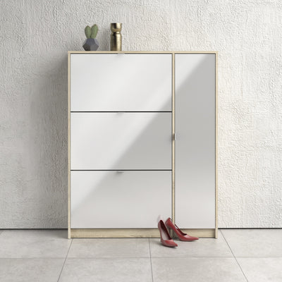 Shoes Shoe Cabinet 3 Flip Down Doors and 2 layers 1 Door Oak structure – FTG, view 5