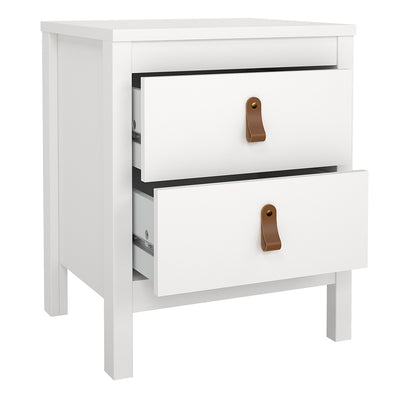 Barcelona Package – Bedside Table 2 Drawers + Chest 5 Drawers + Wardrobe with 2 Doors in White