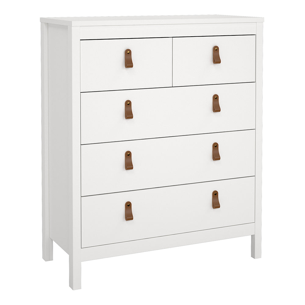 Barcelona Package – Bedside Table 2 Drawers + Chest 5 Drawers + Wardrobe with 2 Doors in White