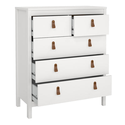 Barcelona Package – Bedside Table 2 Drawers + Chest 5 Drawers + Wardrobe with 2 Doors in White