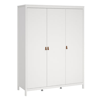 Barcelona Package – Bedside Table 2 Drawers + Chest 5 Drawers + Wardrobe with 3 Doors in White
