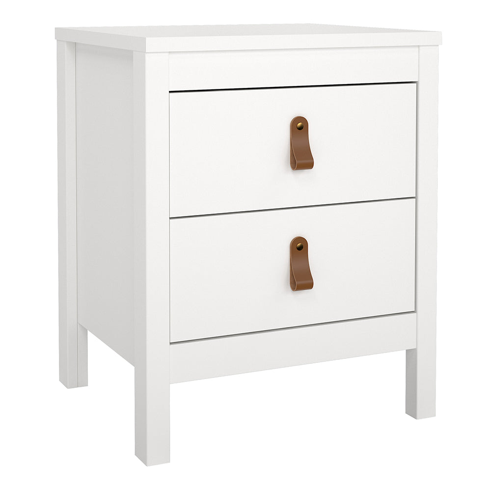 Barcelona Package – Bedside Table 2 Drawers + Chest 5 Drawers + Wardrobe with 3 Doors in White
