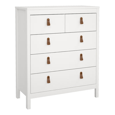 Barcelona Package – Bedside Table 2 Drawers + Chest 5 Drawers + Wardrobe with 3 Doors in White