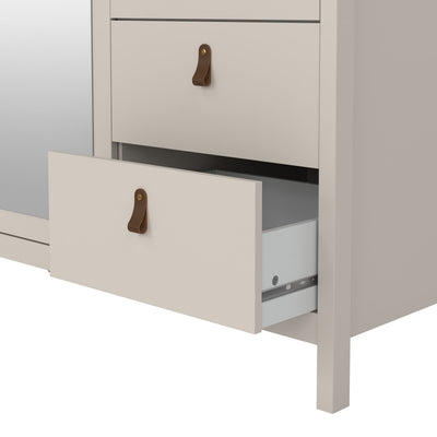 Barcelona Wardrobe with 2 Doors + 1 Mirror Door + 2 Drawers in Cashmere – FTG, view 10