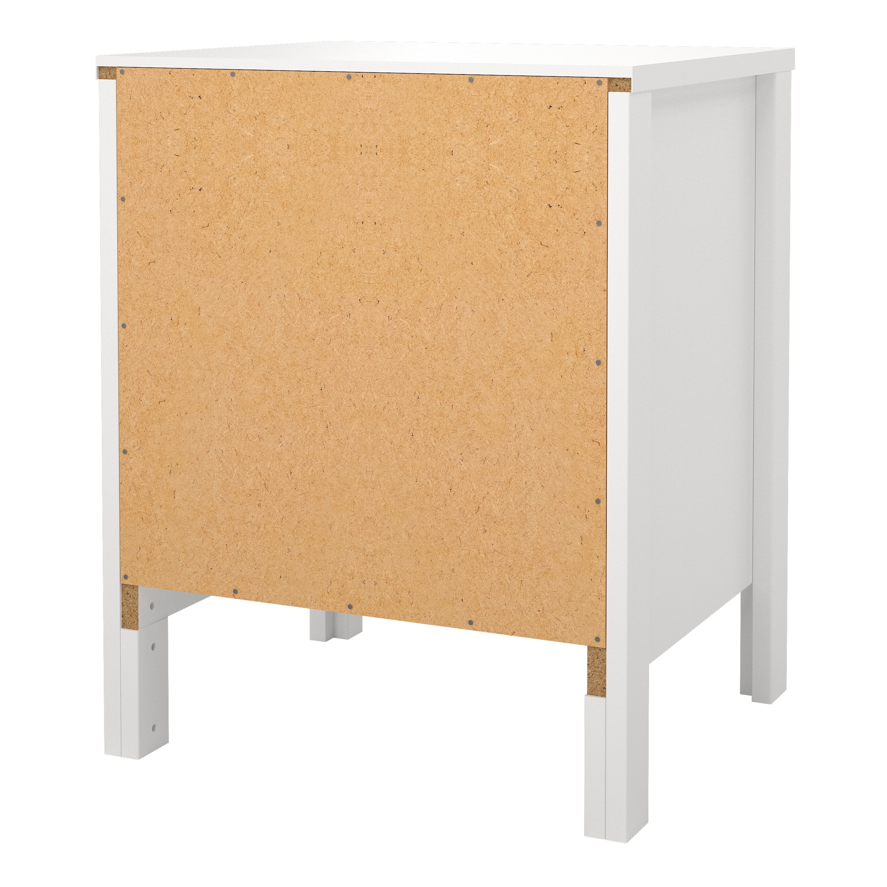 Barcelona Bedside Table 2 Drawers in White – FTG, view 4