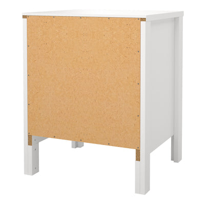 Barcelona Bedside Table 2 Drawers in White – FTG, view 4