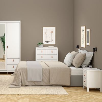 Barcelona Bedside Table 2 Drawers in White – FTG, view 6