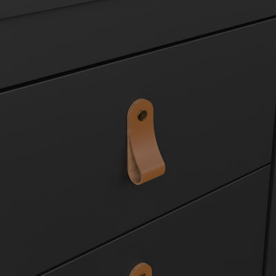 Barcelona Bedside Table 2 Drawers in Matt Black – FTG, view 9