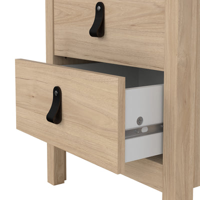 Barcelona Bedside Table 2 Drawers in Jackson Hickory Oak – FTG, view 9