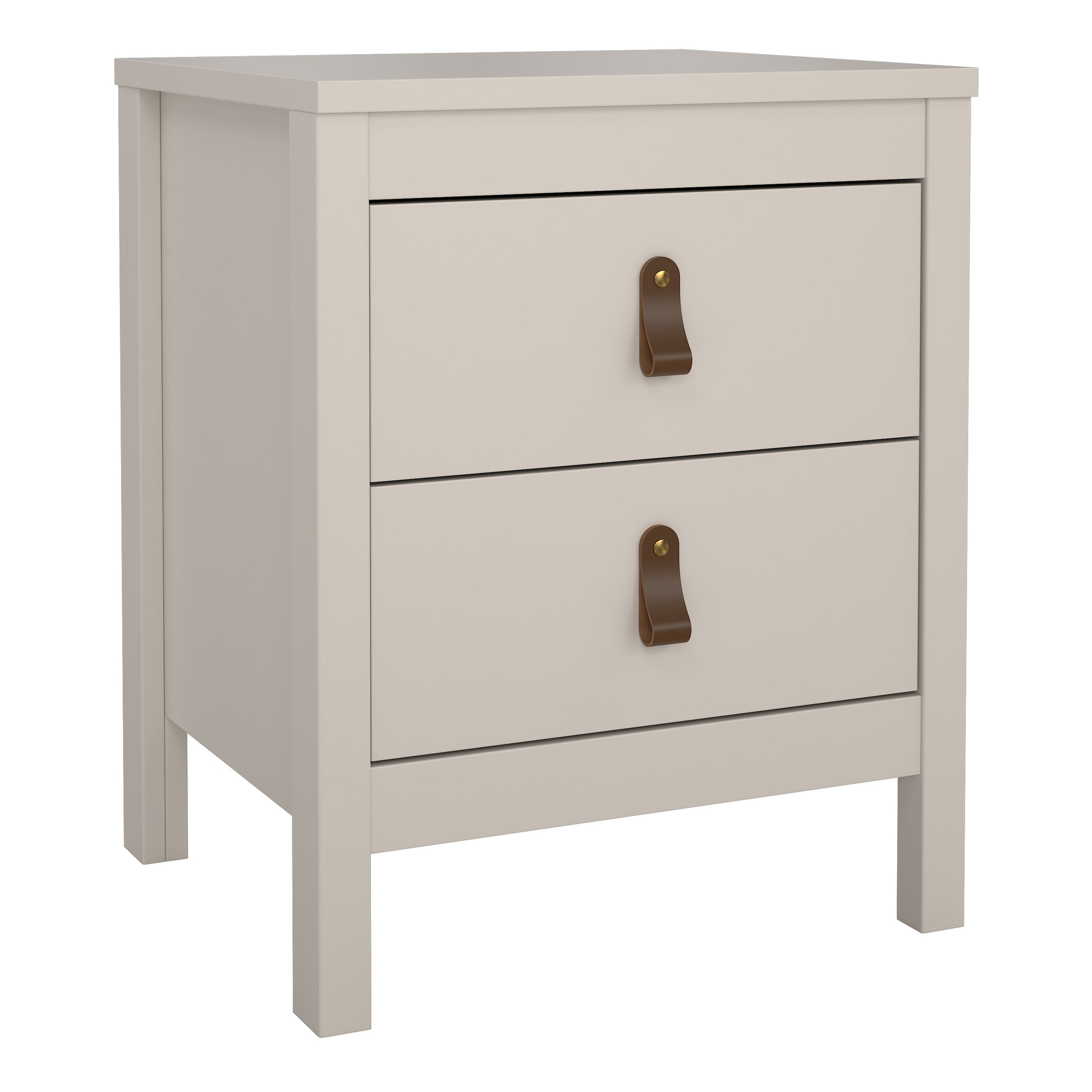 Barcelona Bedside Table 2 Drawers in Cashmere – FTG