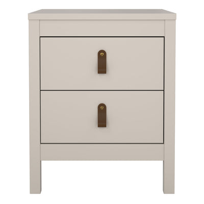Barcelona Bedside Table 2 Drawers in Cashmere – FTG, view 4