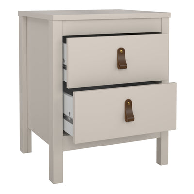 Barcelona Bedside Table 2 Drawers in Cashmere – FTG, view 7