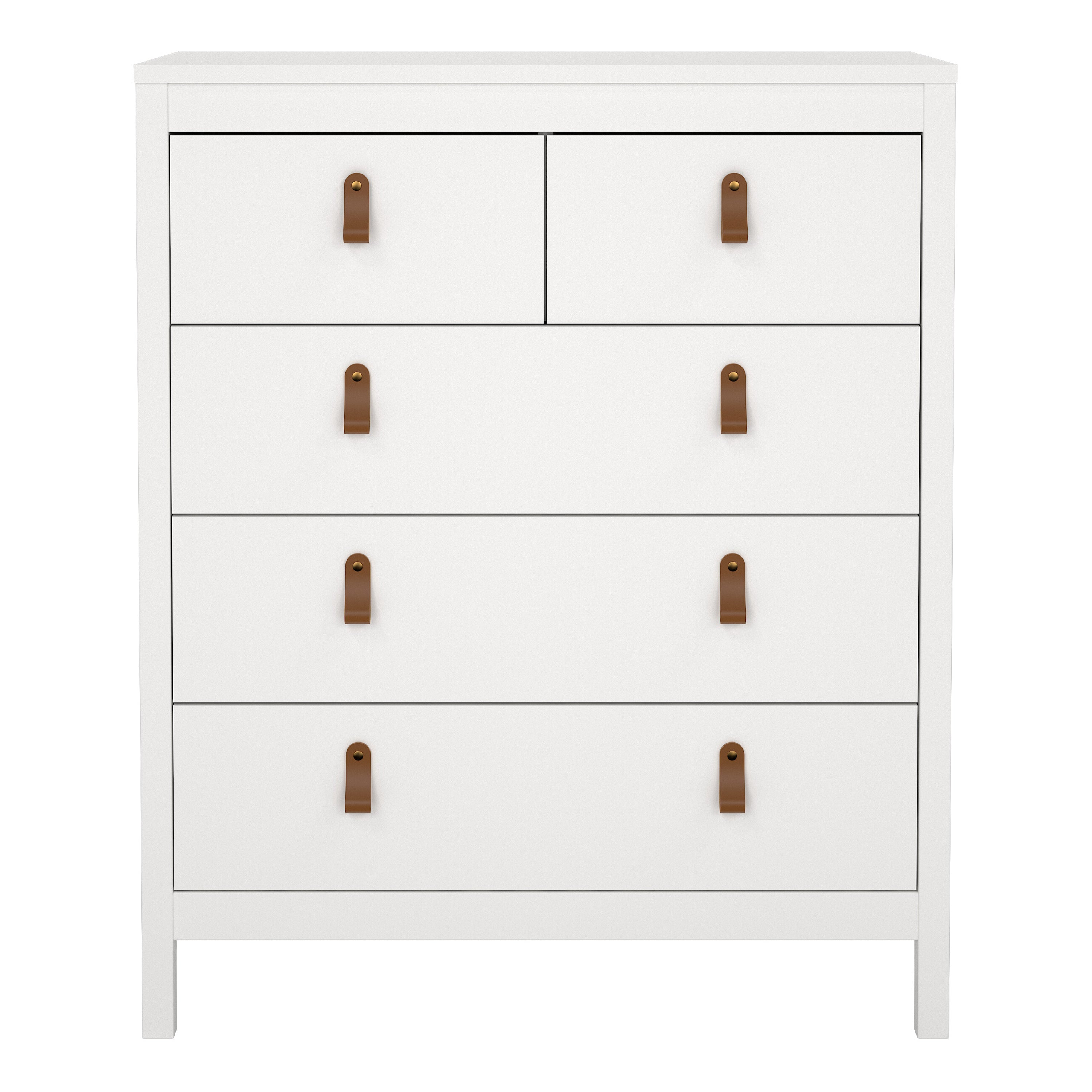 Barcelona Chest 3+2 Drawers in White – FTG, view 2
