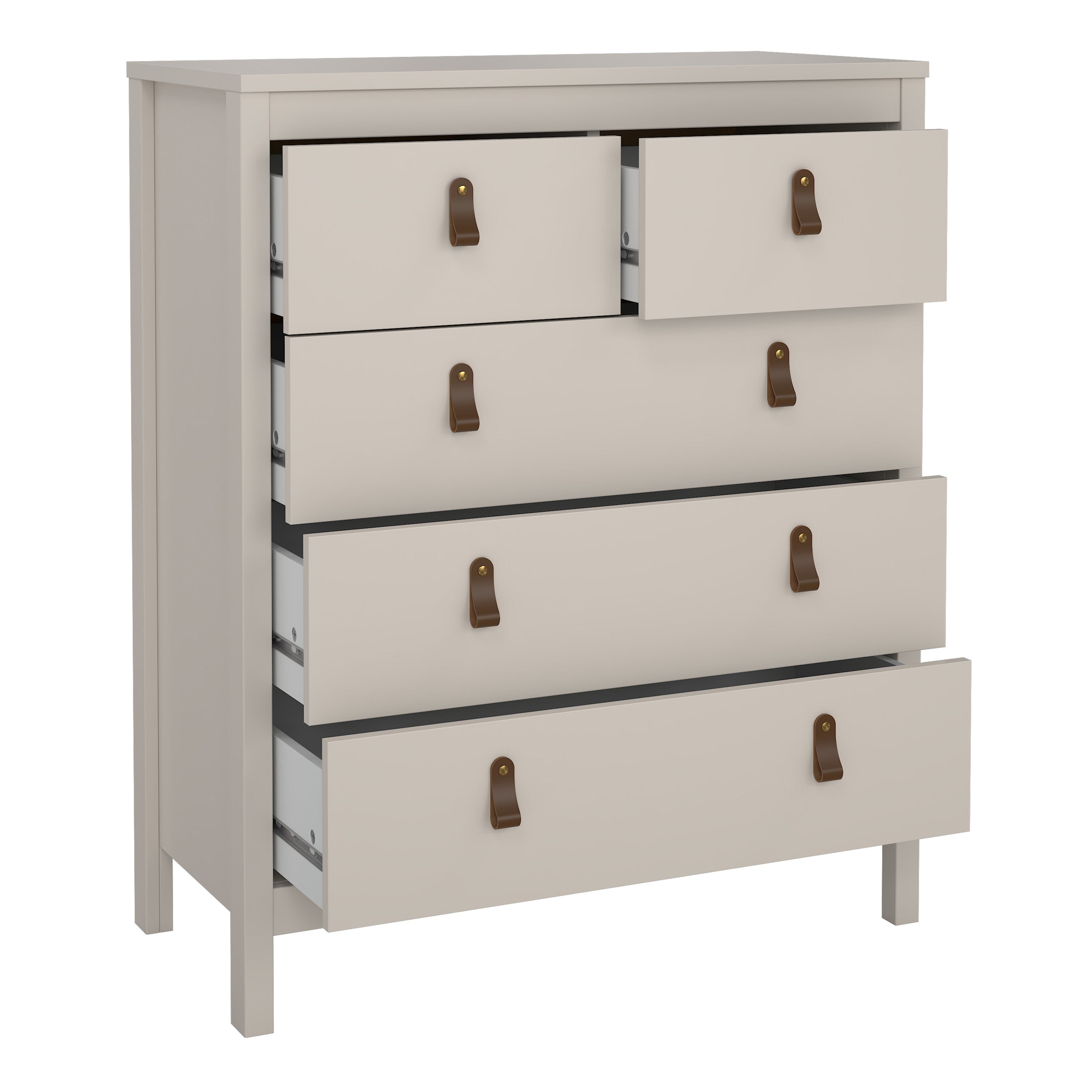 Barcelona Chest 3+2 Drawers in Cashmere – FTG, view 7