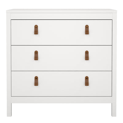 Barcelona Chest 3 Drawers in White – FTG, view 2