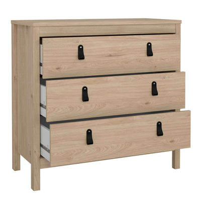 Barcelona Chest 3 Drawers in Jackson Hickory Oak – FTG, view 5