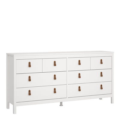 Barcelona Double Dresser 4+4 Drawers in White – FTG
