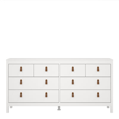Barcelona Double Dresser 4+4 Drawers in White – FTG, view 2