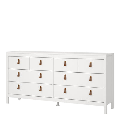 Barcelona Double Dresser 4+4 Drawers in White – FTG, view 3