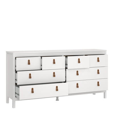 Barcelona Double Dresser 4+4 Drawers in White – FTG, view 4