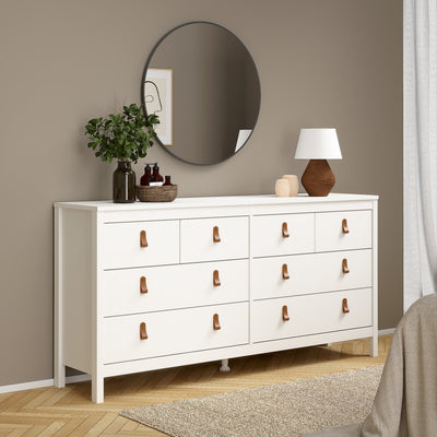 Barcelona Double Dresser 4+4 Drawers in White – FTG, view 6