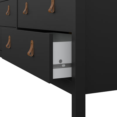Barcelona Double Dresser 4+4 Drawers in Matt Black – FTG, view 10
